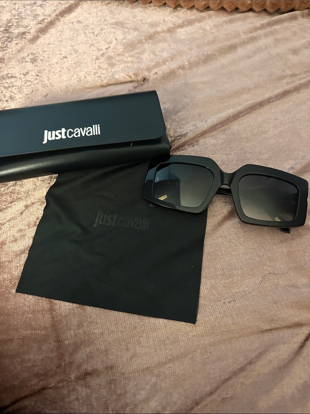 Authentic Just Cavalli Black Square Frame Sunglasses